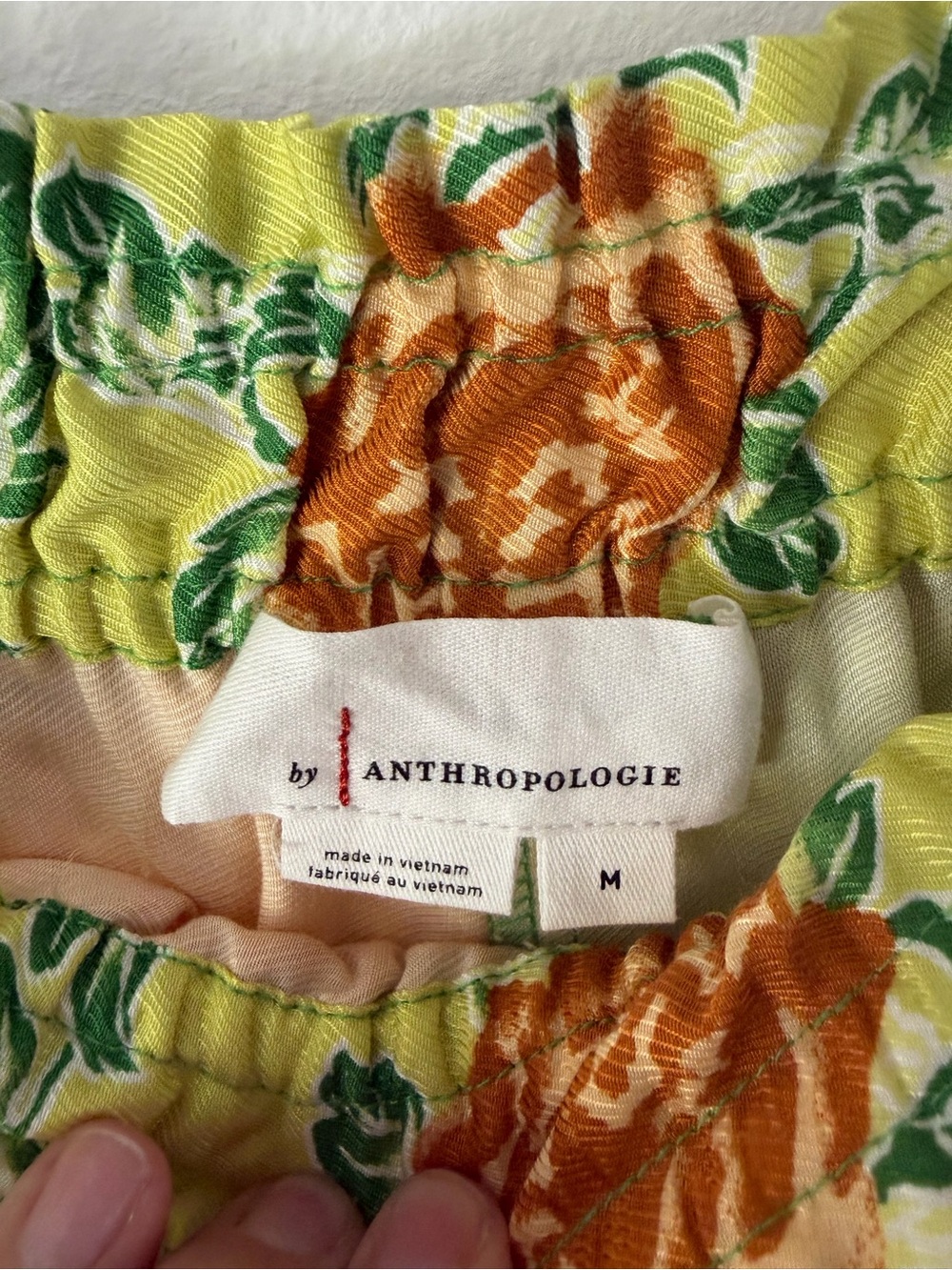 By Anthropology Colorful Floral Striped Pull-On Elastic Waist Wide Leg Pants - Picture 7 of 10